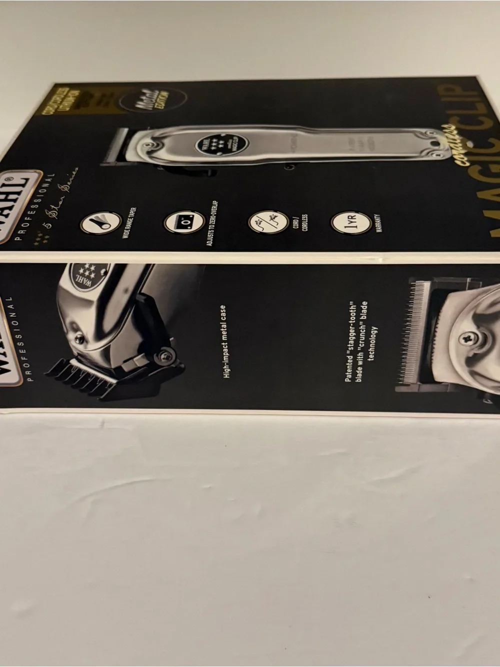 Wahl Professional Trimmer Box in Black, White & Gold
